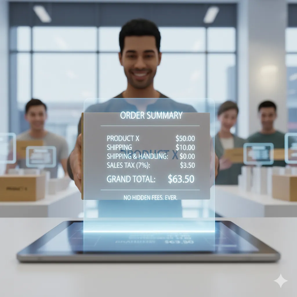 Transparent pricing information